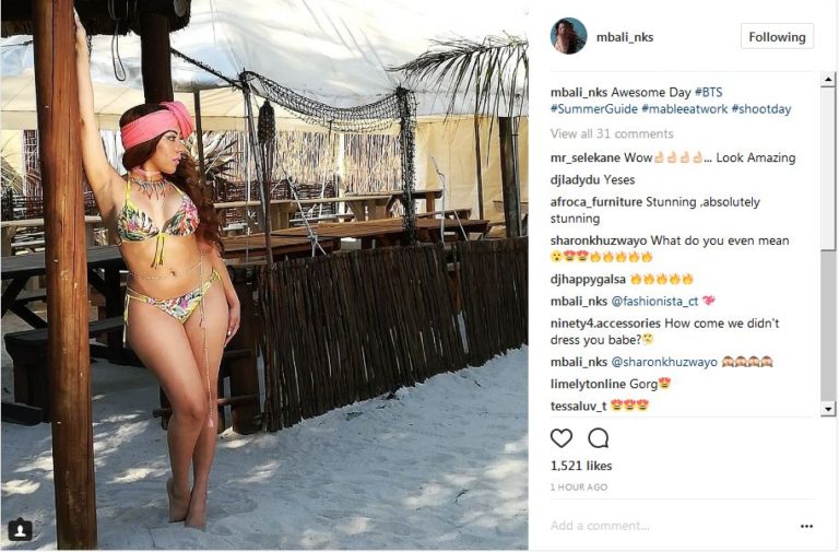 Pic Mbali Nkosi Shows Off Her Bikini Body Okmzansi