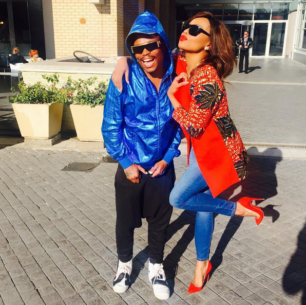 All Forgotten?! Somizi And Bonang All Smiles Posing For Photos