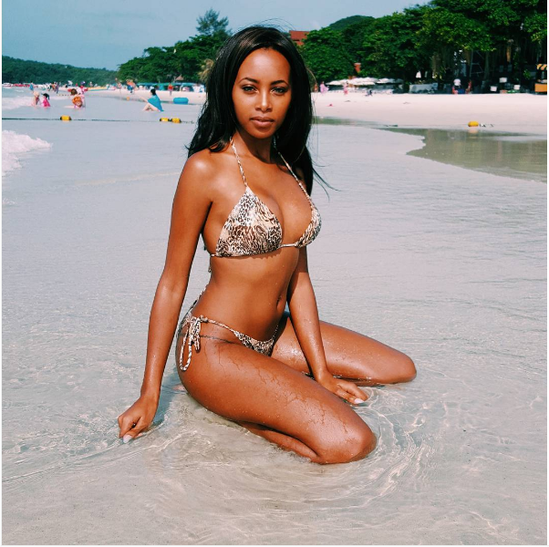 Former Miss SA Teen Celeste Khumalo Shows Off Her Bikini Body In Thailand