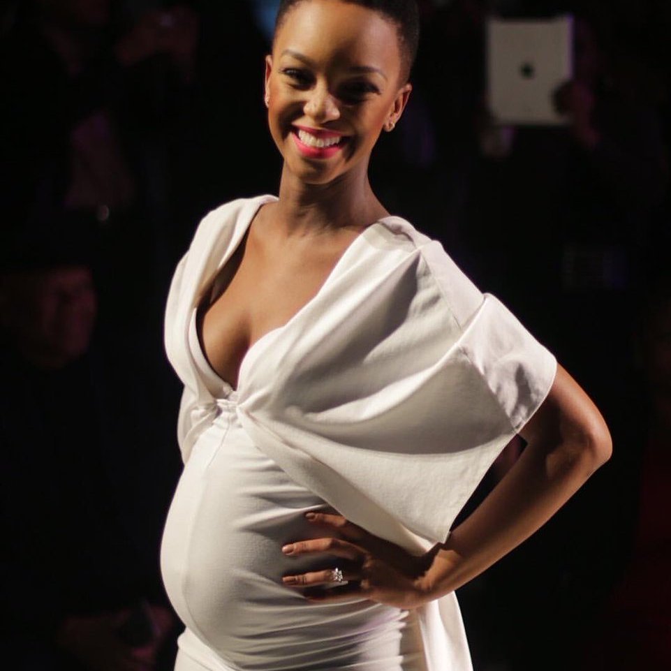 Nandi Mngoma Flaunts Her Growing Baby Bump At The MBFWJ16