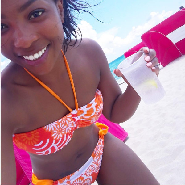 Pearl Modiadie Shows Off Her Bikini Body In Miami