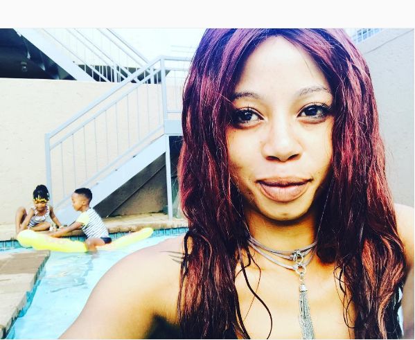 Pics! Kelly Khumalo's Fun Bikini Play Date With Her Kids