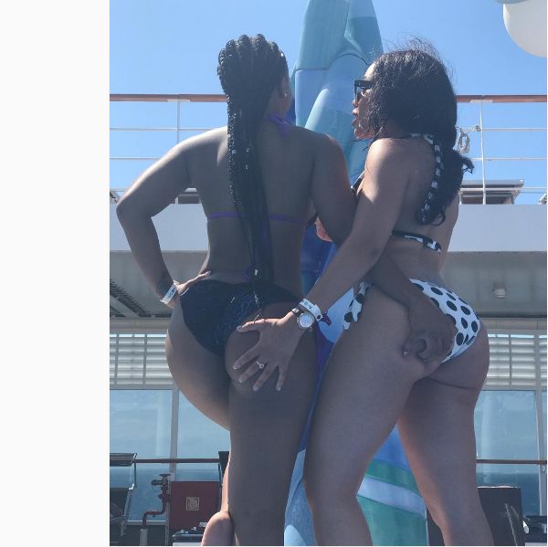 Thando Thabethe Abd Boity Flaunt Their Hot Bods On A Yacht