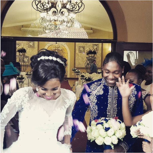 Pics! Inside Caster Semenya And Violet's White Wedding