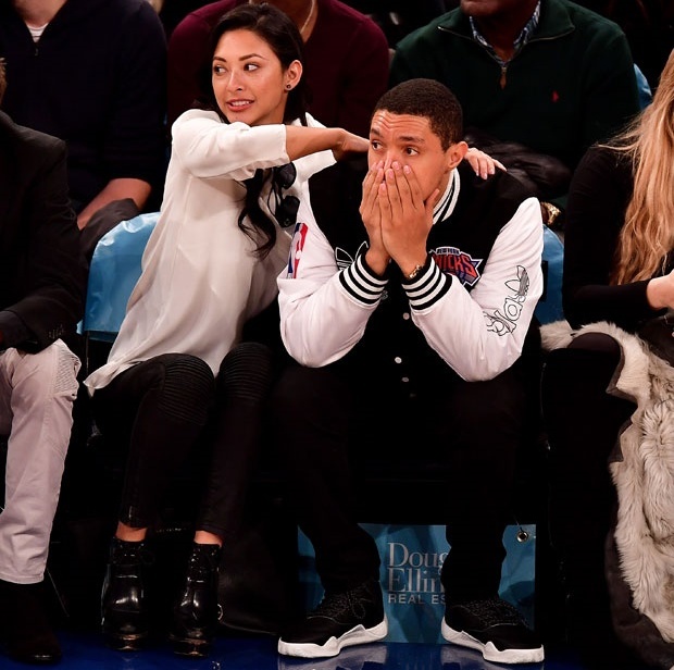 Trevor Noah And His Girlfriend Sit Courtside At A Basketball Game