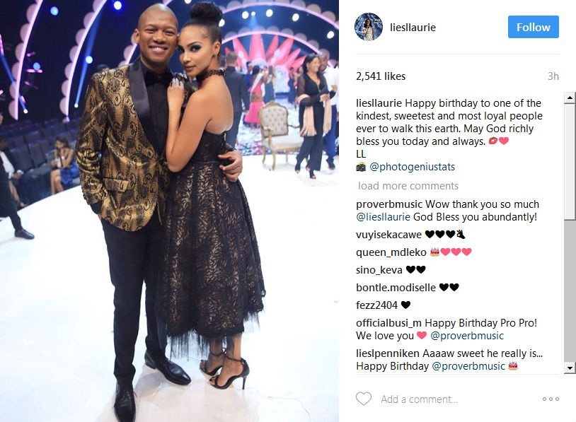 Check Out Liesl Laurie's Sweet B'day Message To Her Man ...