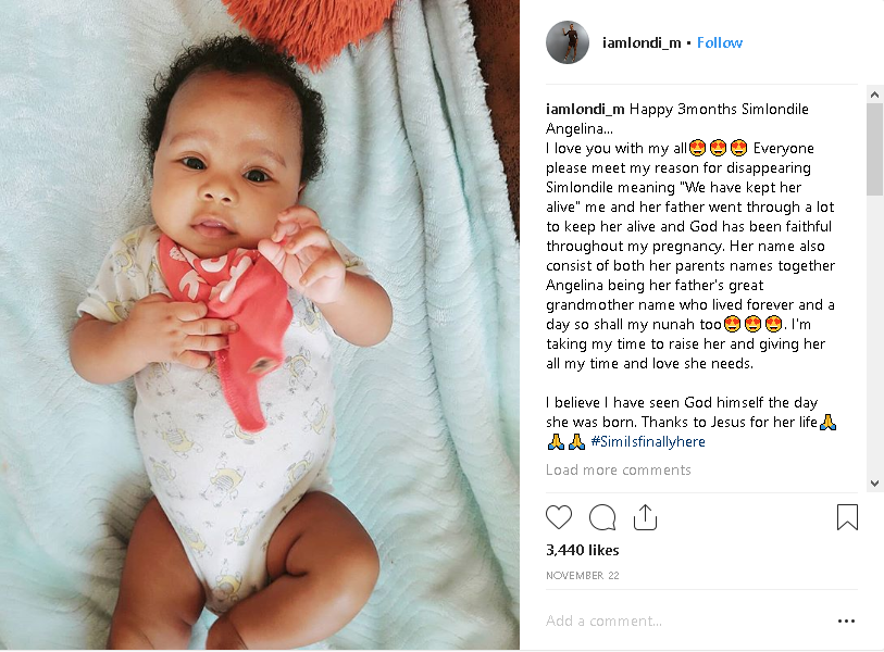 Actress Londeka Mlaba Shares Adorable Photos Of Her Baby Girl