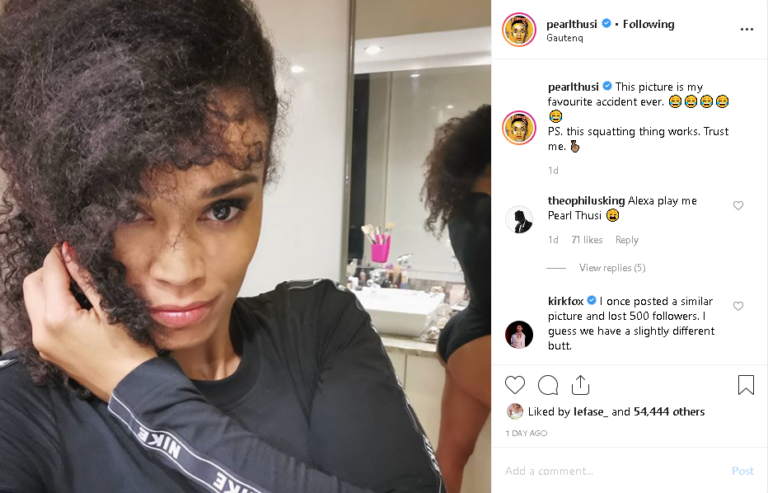 Hot Pics! Pearl Thusi Shows Booty Pics To Prove Squats Work - OkMzansi