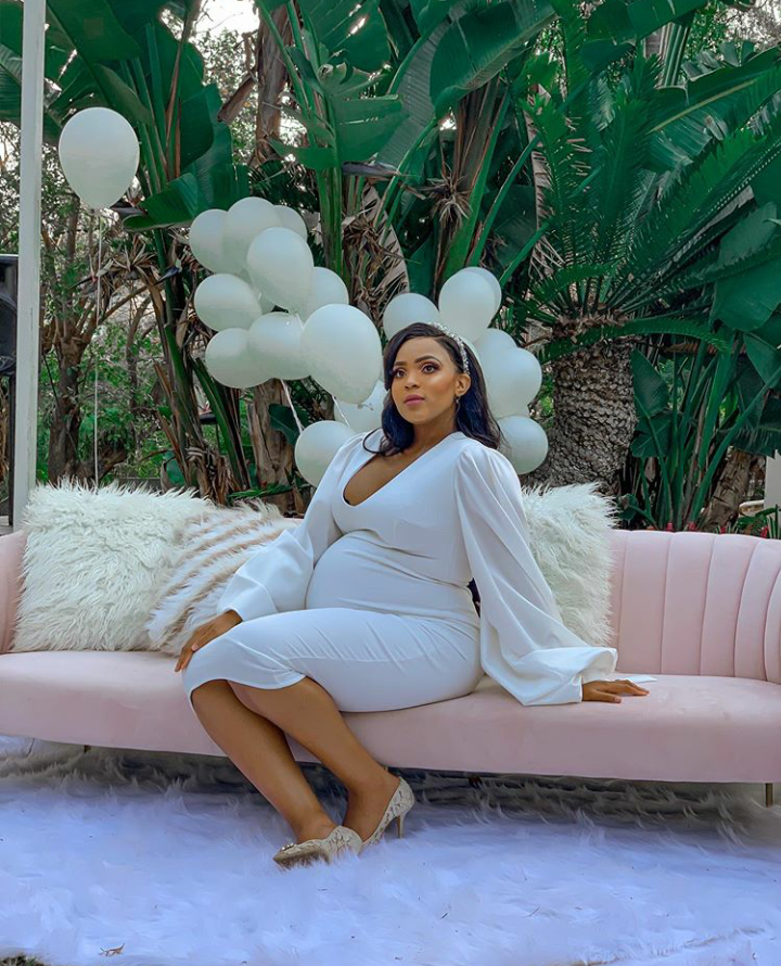 Pics! Inside Linda Mtoba's All White Baby Shower - OkMzansi