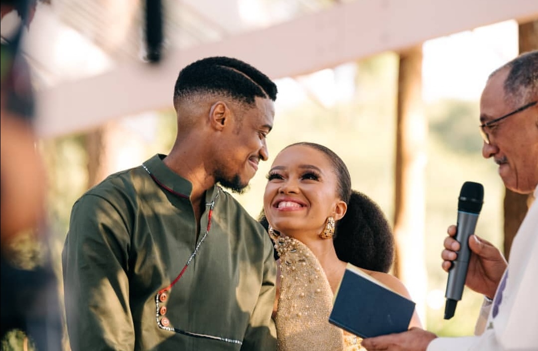 Watch! Dineo And Solo's Beautiful Wedding Vow Exchange!