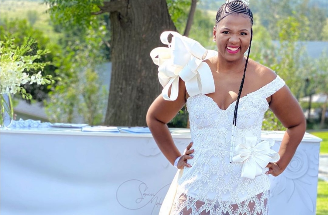 Reality Star Shawn Mkize Responds To Fashion Critics Over Her Somhale Wedding Outfit