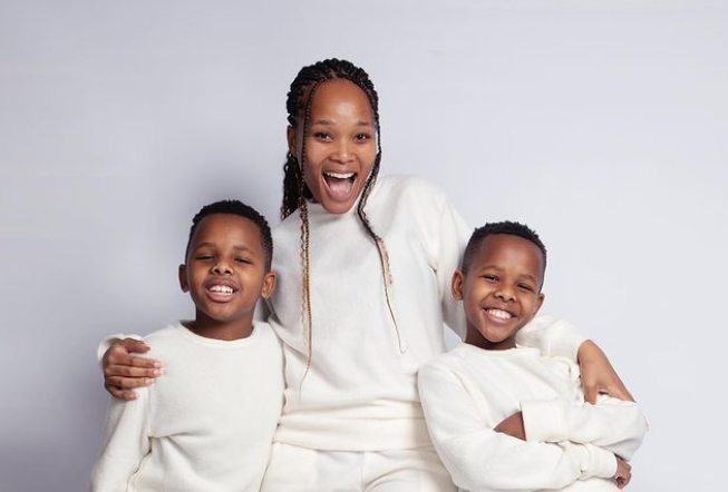 Watch! Millicent Mashile Does The #DuduzaneChallenge With Her Twin Boys In Celebration Of Their Birthday