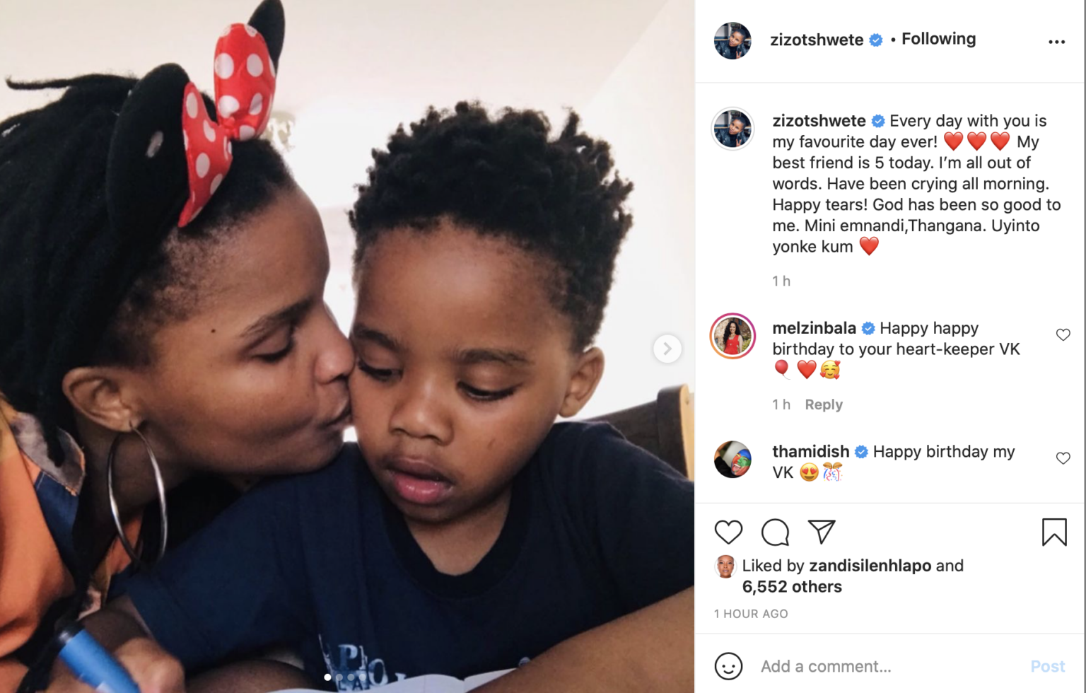 Pic! Zizo Tshwete Pens A Heartfelt Message To Her Son In Celebration Of ...