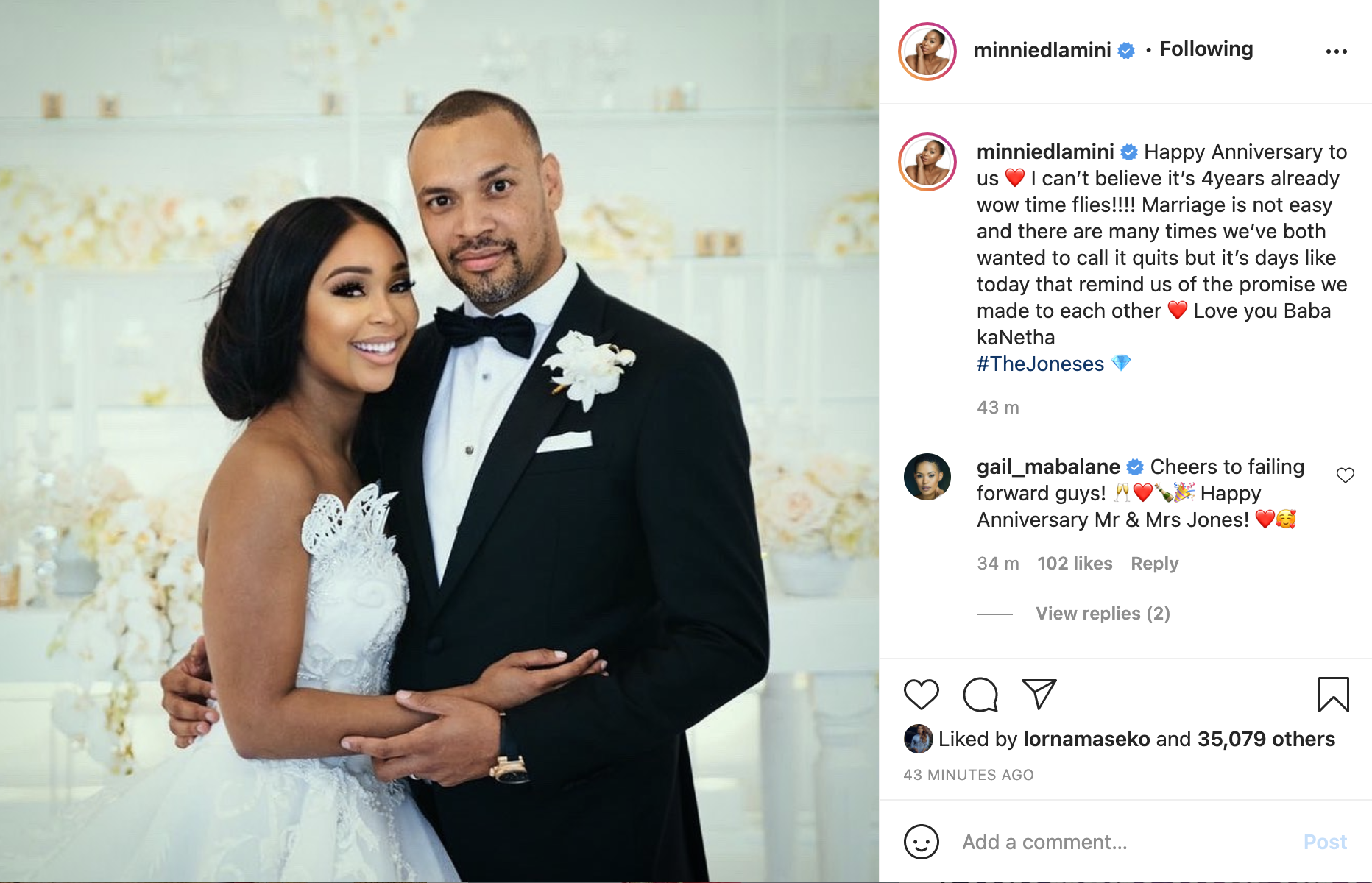 Pic! Minnie Dlamini Jones Opens Up About How Challenging Marriage Is In ...