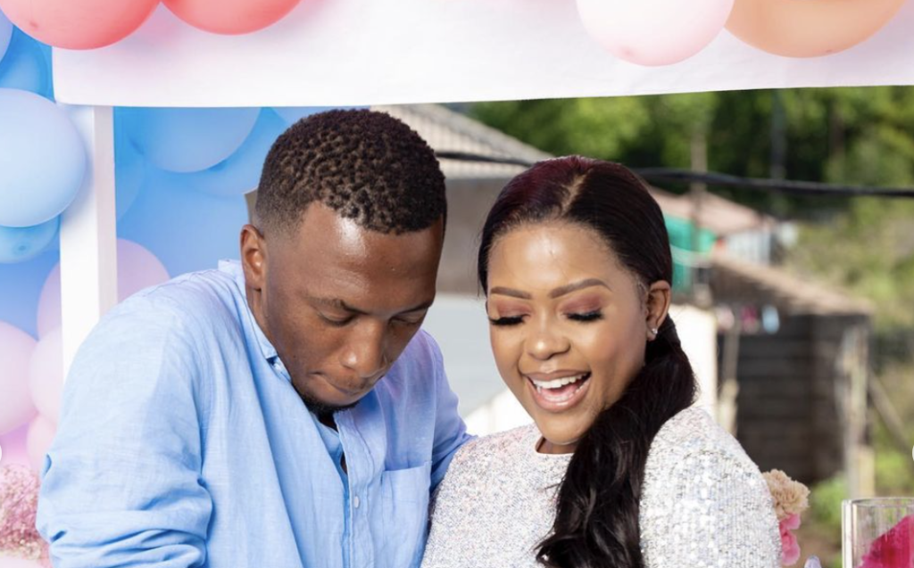 Pics! Inside Dumi Mkokstad And Ziphozenkosi's Baby Gender Reveal Party