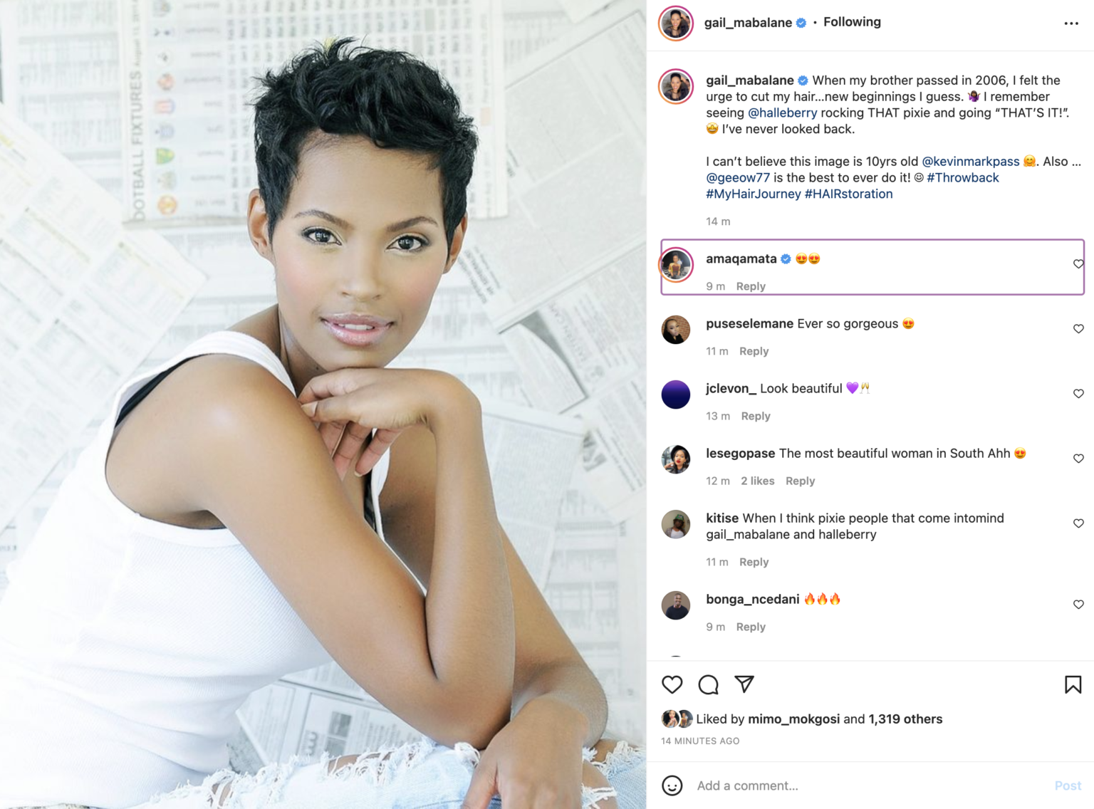 Pic! Gail Mabalane Shares Her Hair Journey And What Led To Her Iconic ...